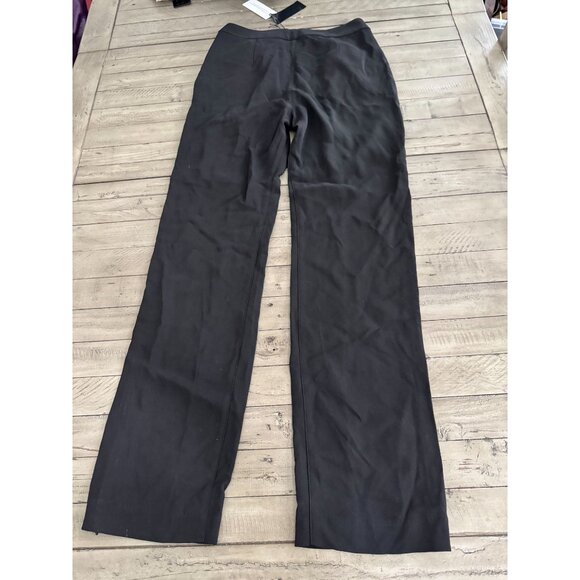 NWT SPRWMN BLACK CREPE WIDE LEG PINTUCK TROUSERS PANTS Size Small - Picture 7 of 7